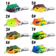 8PCS Mini Frog Lure Topwater Soft Swimbait with Blade Bass Trout Bait 3g/4.3g