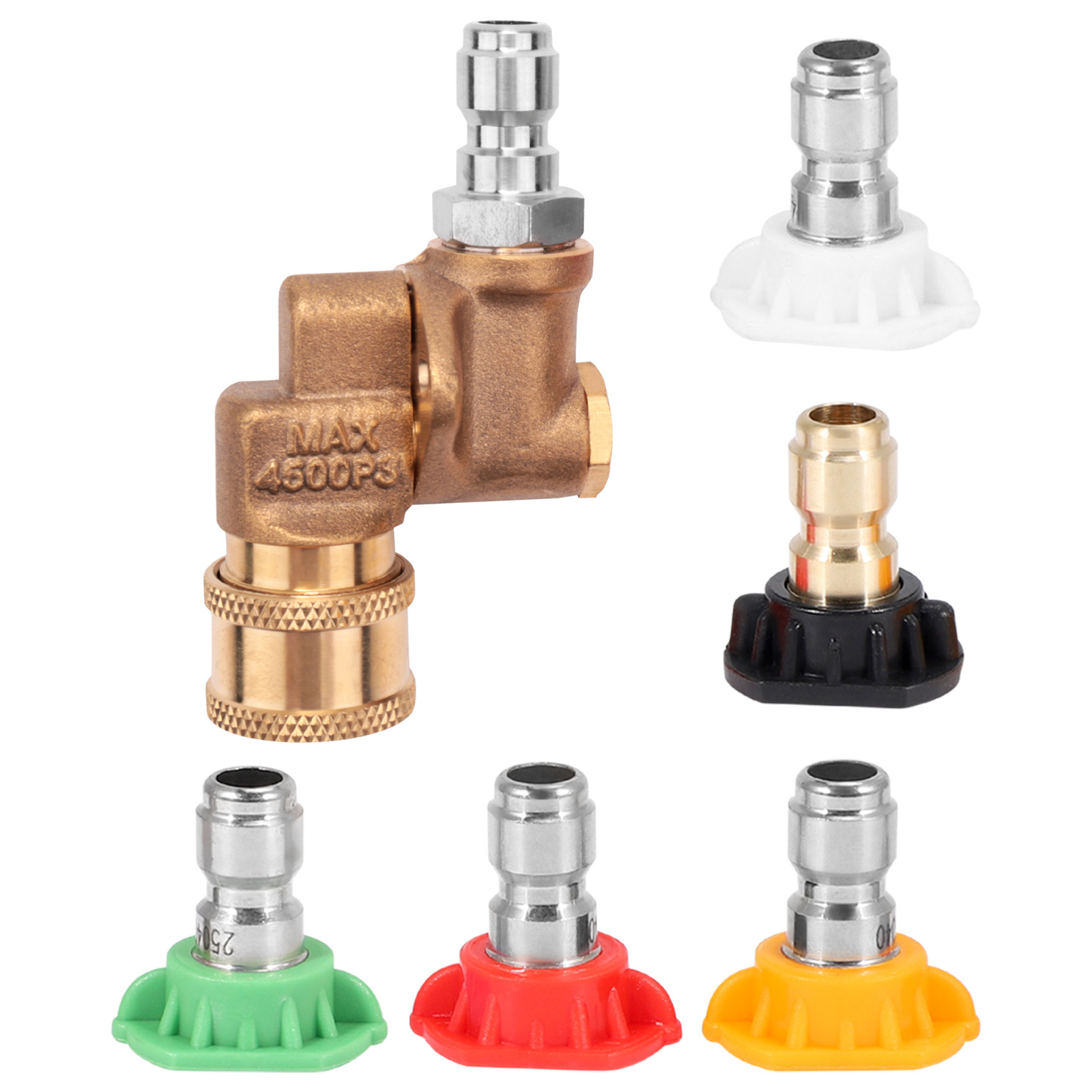 High Pressure Car Washer Nozzle Tips Wand Pivot Coupler Kit 5378