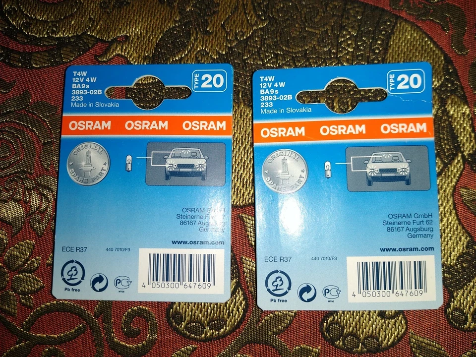 FORD ESCORT CORTINA CAPRI CONSUL FIESTA & TRANSIT MK1 SIDELIGHT BULBS LAMPS x 2 - Image 2 of 4