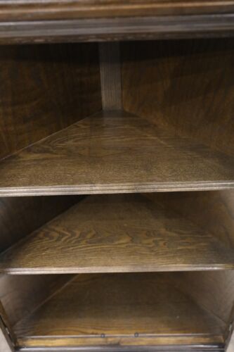 Old Charm Oak Hanging Corner Display Cabinet in Jacobean Brown FREE UK Delivery - Picture 11 of 11