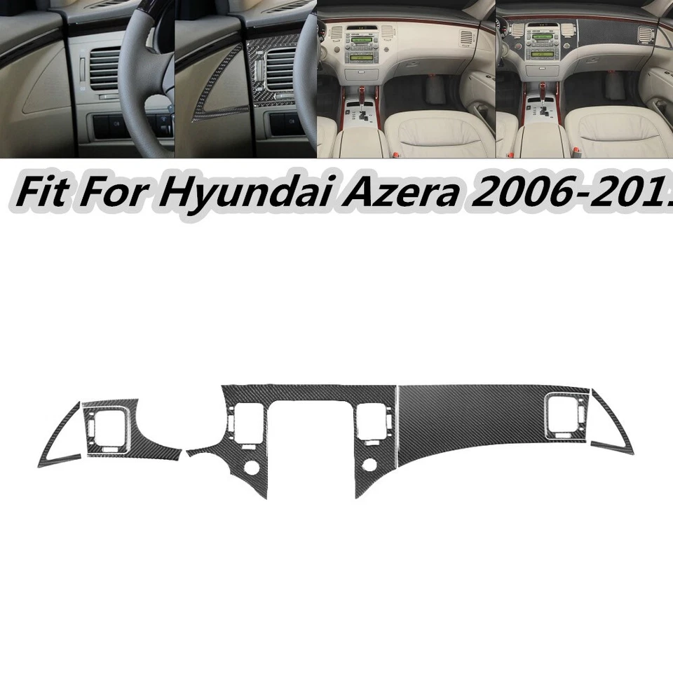 51Pcs Carbon Fiber Full Interior Set Kit Cover Trim For Hyundai Azera 2006-2011 Foto 4 de 4