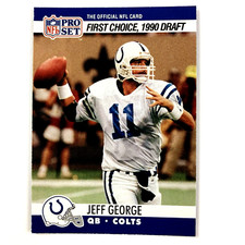 Jeff George 1990 Pro Set Rookie Card #669 NFL Indianapolis Colts. rookie card picture