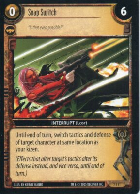 Wars CCG - Nowhere to Hide - Snap Switch #81 Rare
