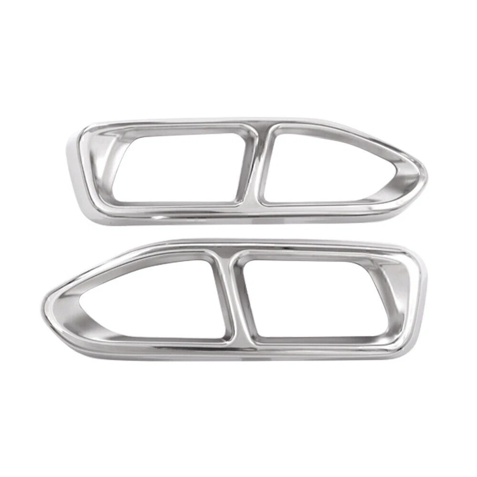 Cubierta de salida del tubo de escape del silenciador trasero para BMW Serie 7 G11 G12 2016-2018 cromada Foto 2 de 4