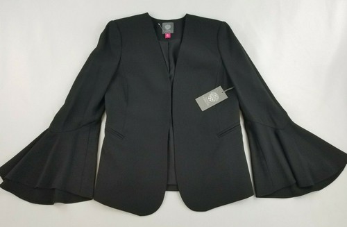 Vince Camuto women essentials jacket blazer 9699535E rich black sz 0P $139