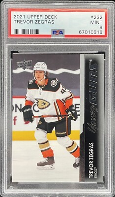 2021-22 Upper Deck Young Guns Trevor Zegras Rookie #232 PSA 9