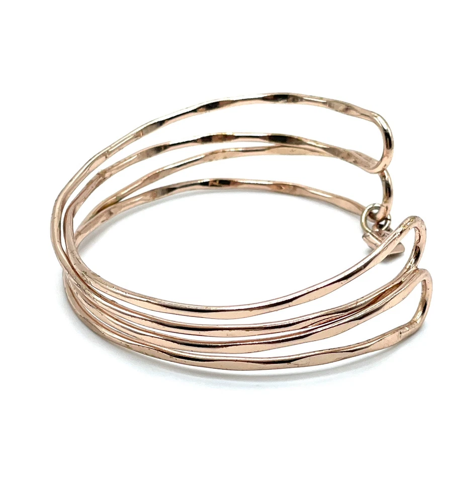 Vera Bradley Cuff Crossings Minimalist Bracelet Rose Gold Crystal Dangle - Image 4 of 4