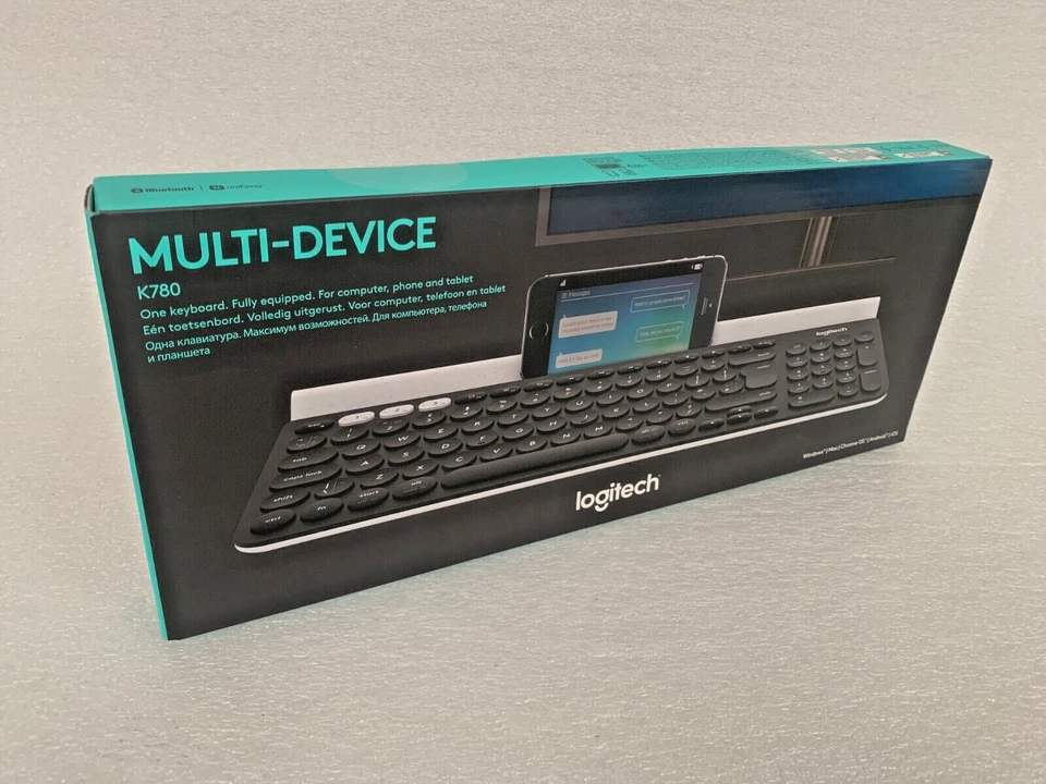 CLEARANCE SALE BRAND NEW SEALED Logitech K780 Multi-Device Keyboard RRP £89.99 - Image 2 of 4