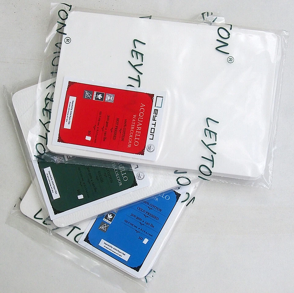 100 Watercolour Flat Blank Cards,100% Cotton 300G Paper,Round Corners 155x105mm - image 4 of 4