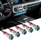 LED Indicator Light 6MM 1/4" Blue Signal Lamp 12-24V Automotive LED Light, 5PCS