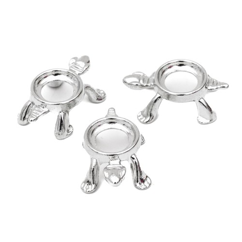 Mini Silver Turtle Display Stand Gemstone Eggs Spheres Marbles Ball Holders - Picture 17 of 49