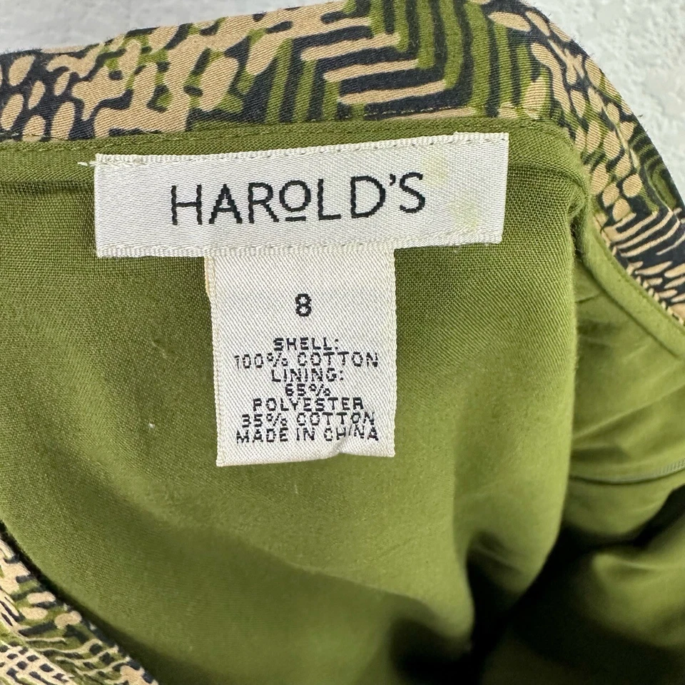 Harold's Skirt Womens Size 8 Green Plaid Geometric Pleated A-Line Preppy Boho - Image 4 of 4