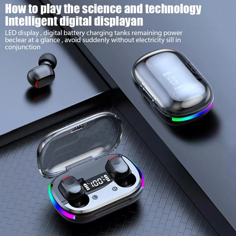 Mini Wireless Earbuds - Earbud Headphones With Digital Display Bluetooth Earbuds - Image 2 of 4