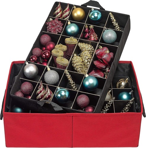 HOLDN’ STORAGE Underbed Christmas Ornament Storage Container Box with Dividers - Picture 15 of 35