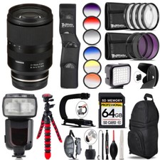 Tamron 17-70mm f/2.8 III-A VC RXD Lens Sony E LED Light -64GB Kit Bundle