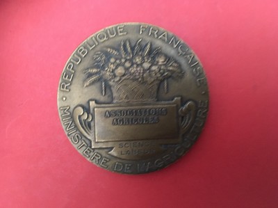Médaille Bronze Ministère De L'Agriculture Associations Agricoles Science Labeur