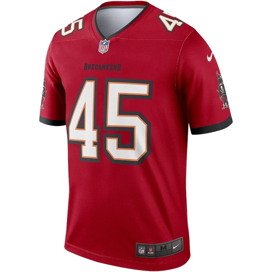 Nike Tampa Bay Buccaneers No45 Devin White Red Team Color Men's Super Bowl LV Bound Stitched NFL Vapor Untouchable Limited Jersey