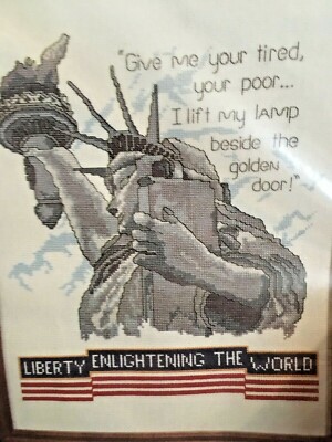 Janlynn TORCH OF FREEDOM Patriotic cross stitch kit Statue of Liberty  12 x 16'' 
