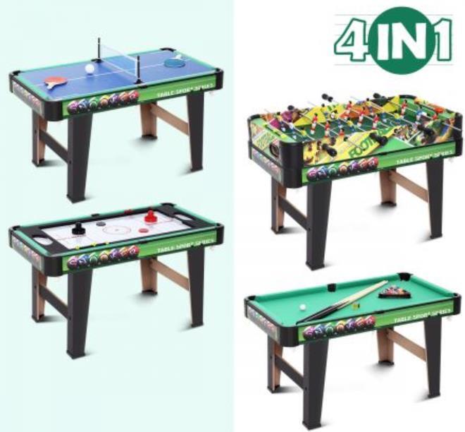 4in1 Games Table Air Hockey / Pool / Foosball / Table Tennis eBay