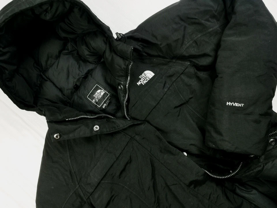 *HOT Women's THE NORTH FACE @ HYVENT ARCTIC PARKA DOWN HOODED LONG BLACK Coat M - Image 2 of 4