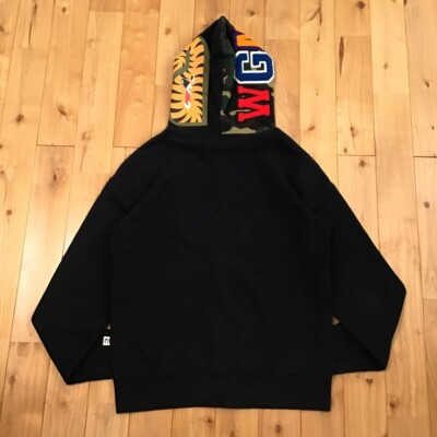 BAPE woodland camo Shark full zip hoodie a bathing ape NIGO Black