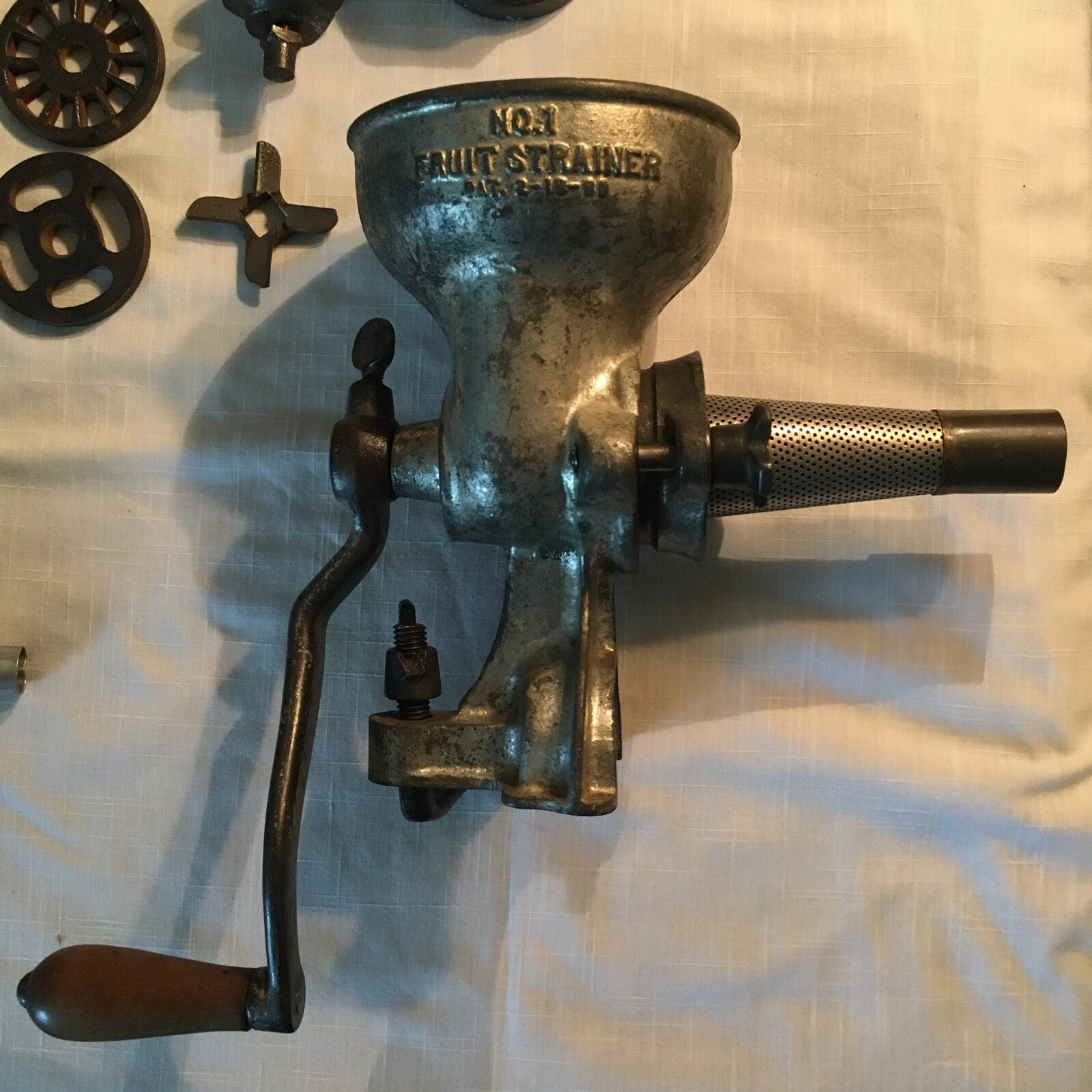 Vintage Vitantonio MFG Fruit, Food & Meat Strainer / Chopper Attachments - 1906