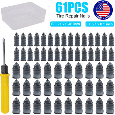 61pcs Tire Repair Kit DIY Flat Tire Repair Car Truck Motorcycle Home Plug Patch