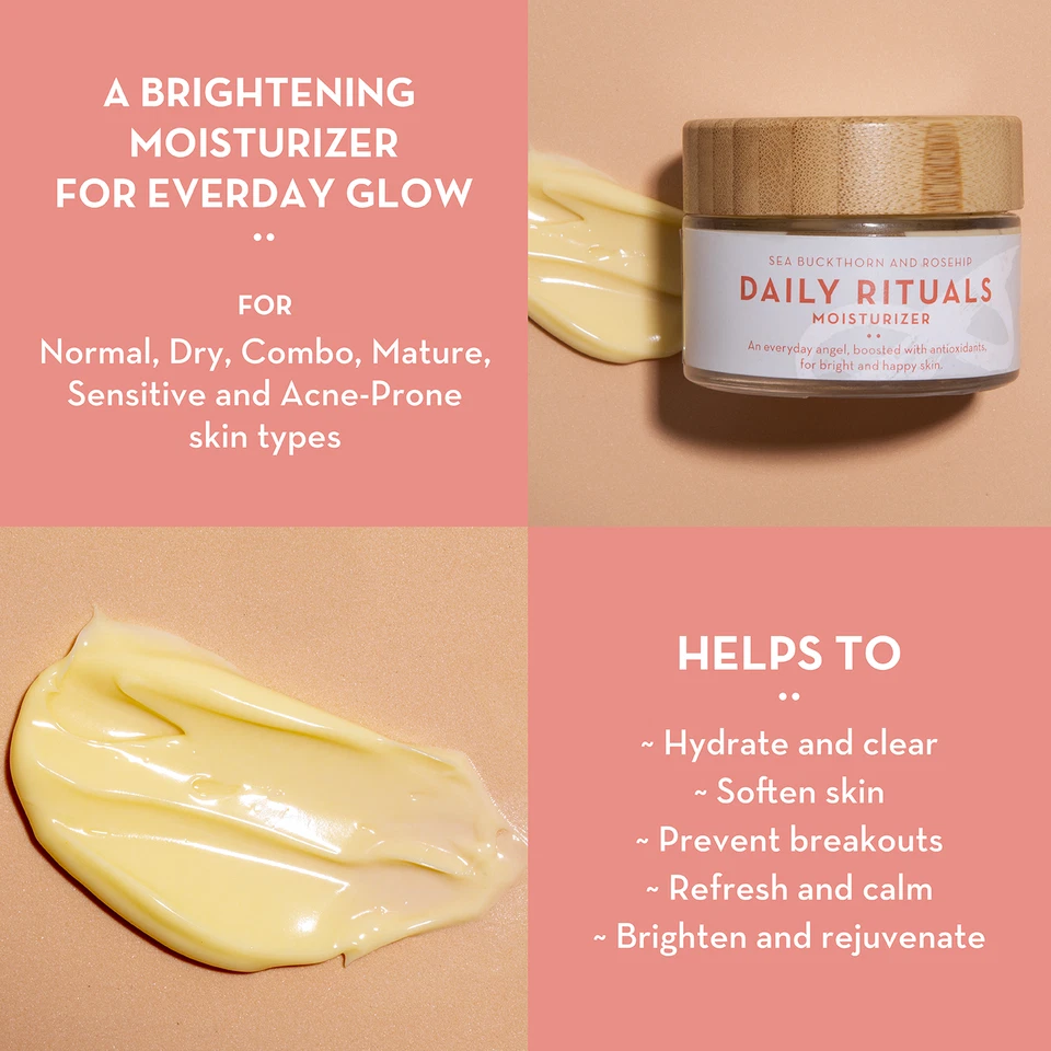 Увлажняющий крем для лица Organic Skin Daily Rituals, увлажняющий крем для лица для женщин, 1,7 жидкой унции - Изображение 3 из 4