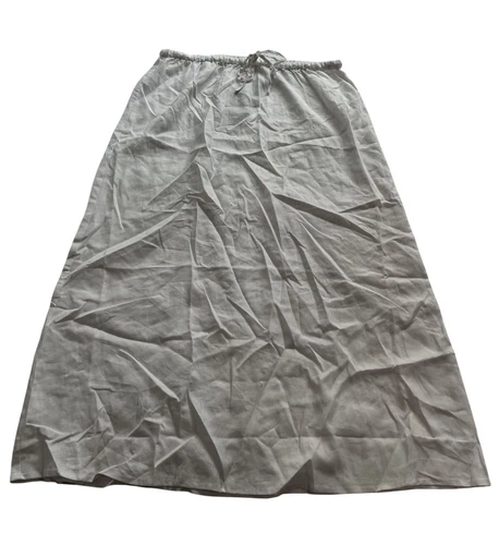 H&M Linen Blend Skirt in White