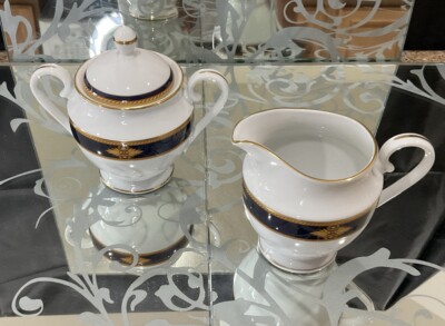 Wedgwood Foxworth Embassy Collection Sugar w/Lid & Creamer Fine China Japan