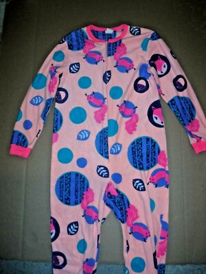 #8936 CAT & JACK FULL SQUIRRELS PAJAMAS PJ'S YOUTH LARGE 10/12 PREOWNED