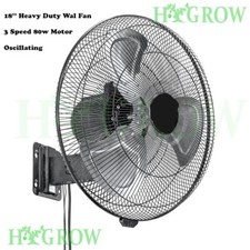 18'' (450mm) Metal Wall Fan 3 Speed 80w Powerful Oscillating Heavy Duty. SALE