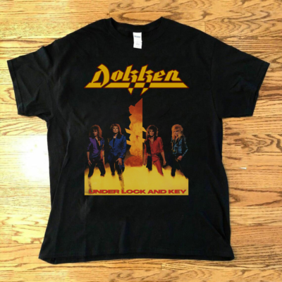 Dokken ドッケン Under Lock and Key Tシャツ Dokken T-Shirt, Dokken Under Lock And Key Tour 1985 Unisex