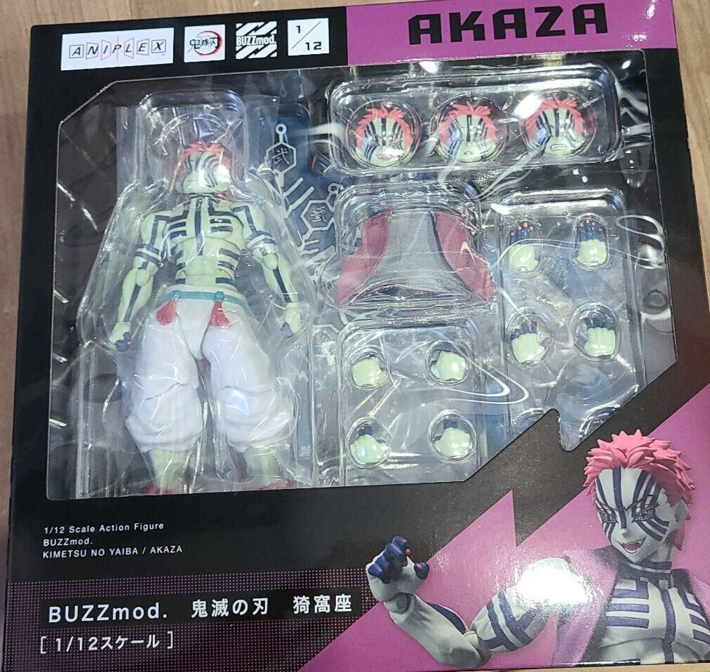 Original Aniplex BUZZmod. Demon Slayer Akaza Anime Action Figures  Collection PVC Model Gift Toys - AliExpress