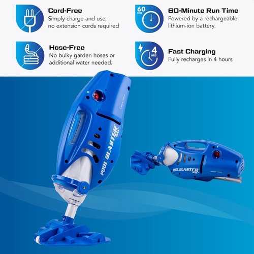 POOL BLASTER Max Cordless Pool Vacuum for Deep Cleaning & Strong Suction, Handhe - Picture 9 of 12