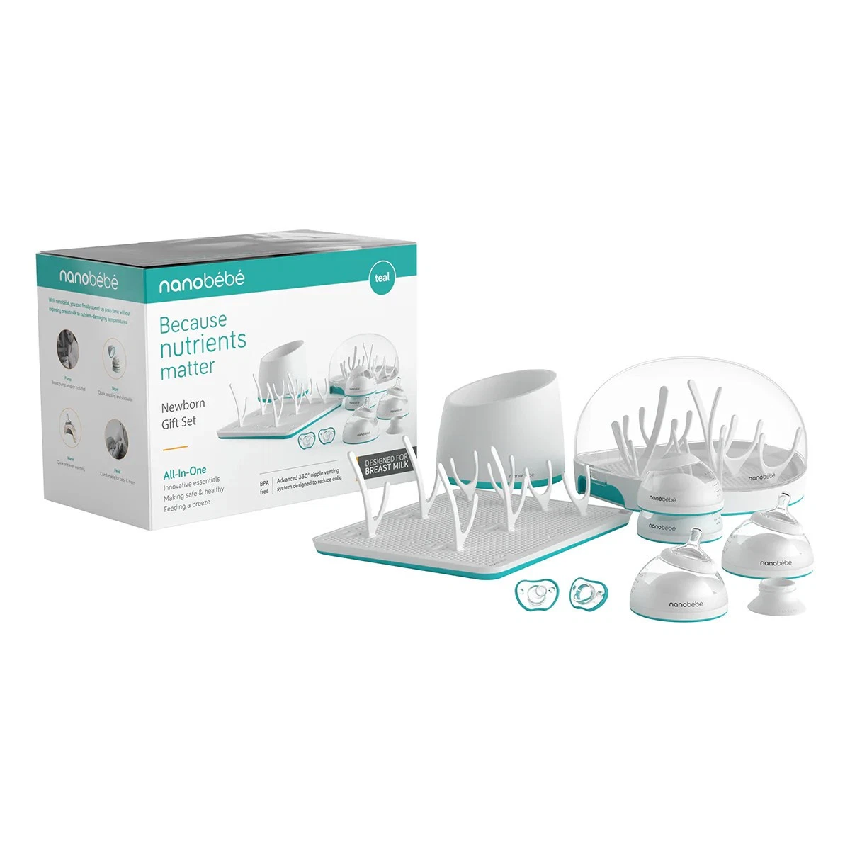 Nanobebe Newborn Baby Gift Set - Teal