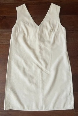 MANGO Basics Women Ivory V-neckline sleeveless Short dress Size M 6