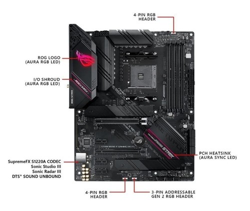 ASUS ROG STRIX B550-F GAMING AM4 AMD ATX Motherboard - Photo 3/4