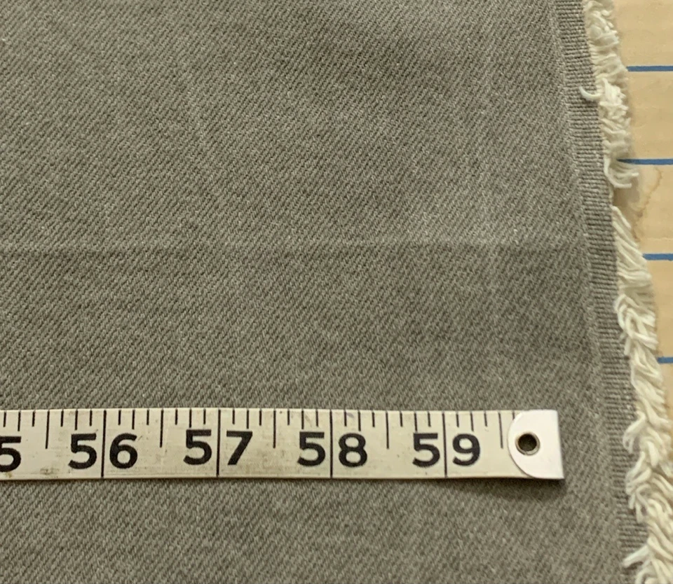 1.5 yd Grayish Green Denim Upholstery Twill Weave Fabric 60" wide *Over 2.5 lbs* - Image 4 of 4