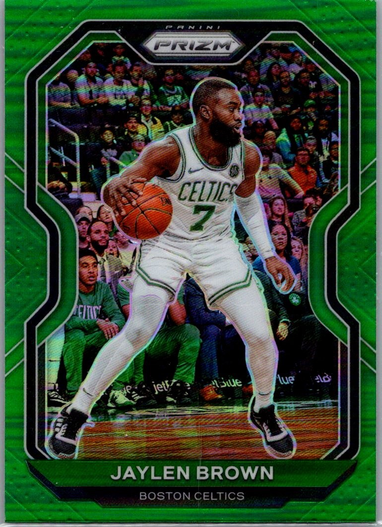 2020-21 Panini Prizm #189 Jaylen Brown Green Prizms