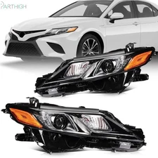 For 2018-2022 Toyota Camry Headlights Assembly Left+Right Clear Lens Headlamps