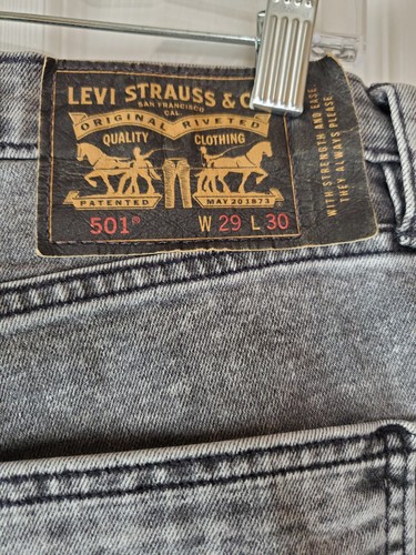 Levi Strauss &CO. 501 Acid Wash 29/30 Men's Button Front Black - Picture 5 of 14