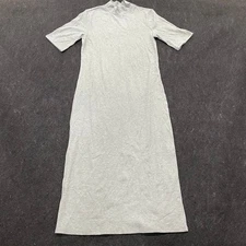 ATHLETA Signature Rib Mock Neck Dress Women's Size M Grey Heather