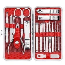 Yougai Manicure Set 18 in 1 Nail Clippers, Stainless Steel Professional Grooming