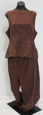 ASOS Design Women's Button Down Waistcoat Jumpsuit EH6 Chocolate Size 14 NWT