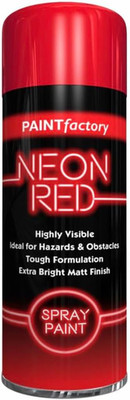 Fluorescent Neon Red Spray Paint 200ml Extra Bright Matt Finish