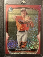 2023 Bowman Chrome Red Shimmer Refractor 02/10 #BCP-227 Jackson Holliday Orioles
