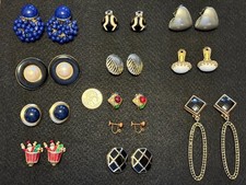 Costume Jewelry - Clip-On Earrings - 12 Pair