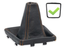 SCHALTMANSCHETTE FUR MERCEDES W176 SCHALTSACK ECHTELEDER NAHT ORANGE + RAHMEN