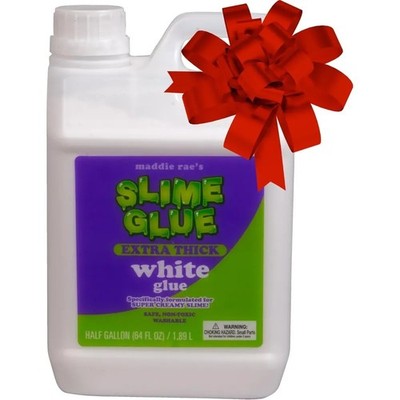 Maddie Rae's Extra Thick White Slime Glue (1/2 Gallon Value Size) Non Toxic &